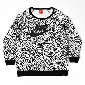 Nike Sportswear Women's Medium Abstract Rally Crew Logo Pullover Sweatshirt